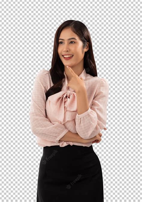 Premium Psd Portrait Of A Smiling Asian Woman Psd File