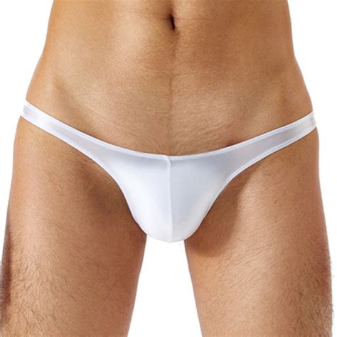 Men S Glossy Bikini Briefs Low Rise Bulge Pouch Enhancing Underwear Swimwear Ebay