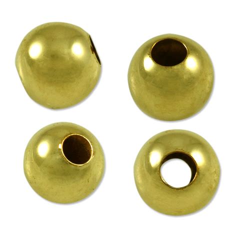 Gold Beads For Making Jewelry Earring And Bracelets Gold Filled Round