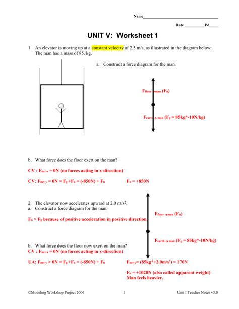 Unit 3 Worksheet 3 Physics Answers Printable Word Searches