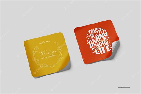 Premium PSD | Sticker mockup