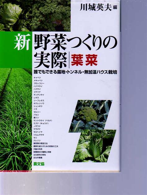 【やや傷や汚れあり】新野菜つくりの実際 葉菜 誰でもできる露地・トンネル・無加温ハウス栽培 川越英夫編 農文協 キャベツ白菜レタス小松菜セリ