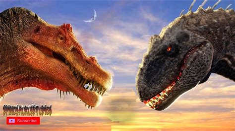 Spinosaurus Vs Indominus Rex Animated Short Film Youtube