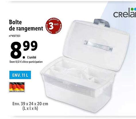 Promo Boîte De Rangement chez Lidl iCatalogue fr