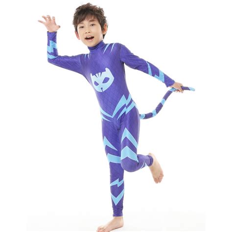 Pj Masks Kids Jumpsuit Sleepwear Connor Greg Amaya Cosplay Costume Suit