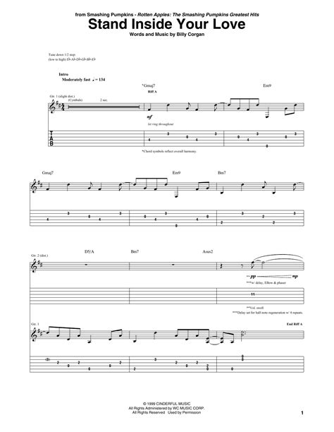 Download The Smashing Pumpkins Stand Inside Your Love Sheet Music