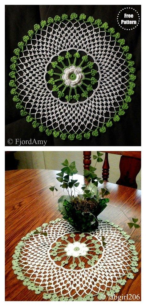 Free Crochet Shamrock Doily Pattern