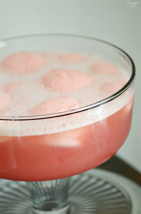 Pink Strawberry Sherbet Punch Finding Zest