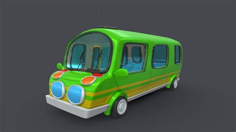 Asset Cartoons Bus 02 3d Model Deep3dsea