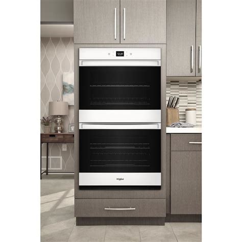 Whirlpool 30 In Self Cleaning Air Fry Single Fan Smart Double Electric Wall Oven Fingerprint