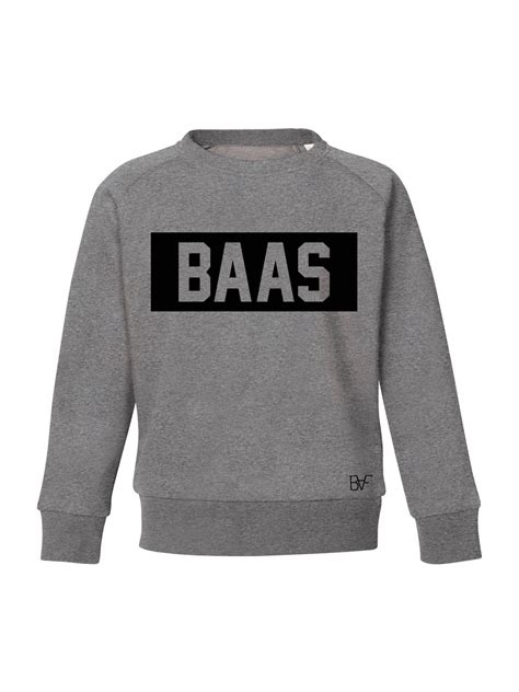 Kids sweater Baas Blok Grijs - Badass Fashion