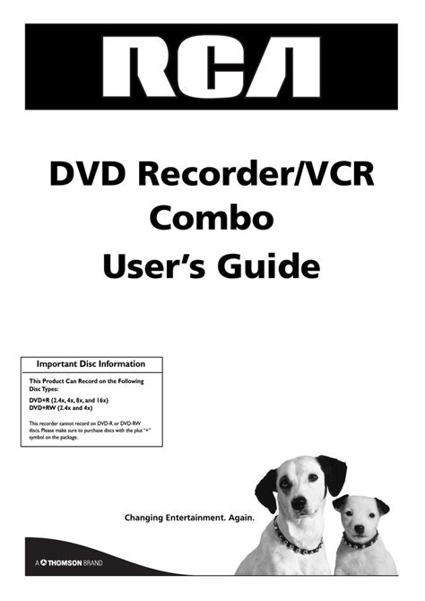 RCA DVD Recorder/VCR Combo DVD VCR Combo User Manual | Manualzz