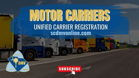 Scdmv Unified Carrier Registration Ucr Youtube