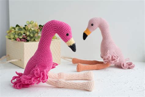 Pattern Pink Flamingo Crochet Pattern Amigurumi Stuffed Etsy