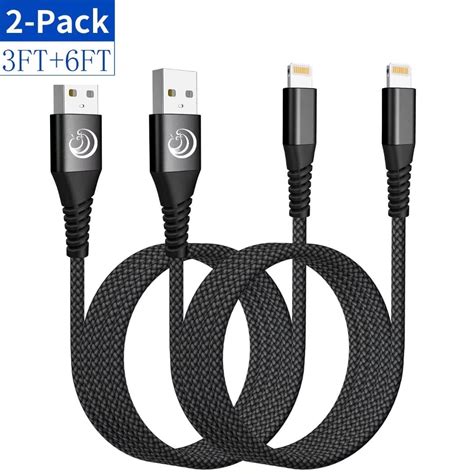 Aioneus Fast Charging Iphone Cable Ft Ft Nylon Braided Compatible