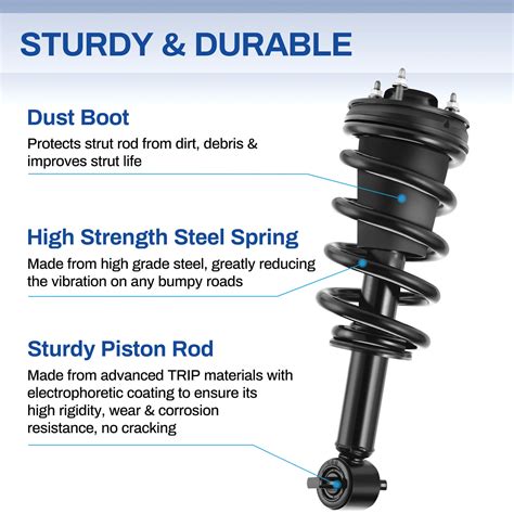 Front Struts W Coil Springs For 2007 2012 13 14 GMC Yukon Chevy Tahoe