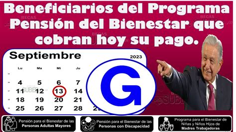 Beneficiarios del Programa Pensión del Bienestar que cobran hoy su pago