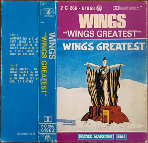 Wings - Wings Greatest (1978, Cassette) | Discogs