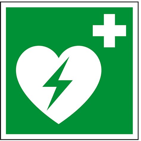 Rettungszeichen Automatisierter Defibrillator Aed Asr Iso