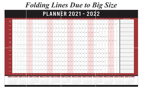 2021 2022 Wall Planner A1 Size Year Teacher Academic Calendar 20212022