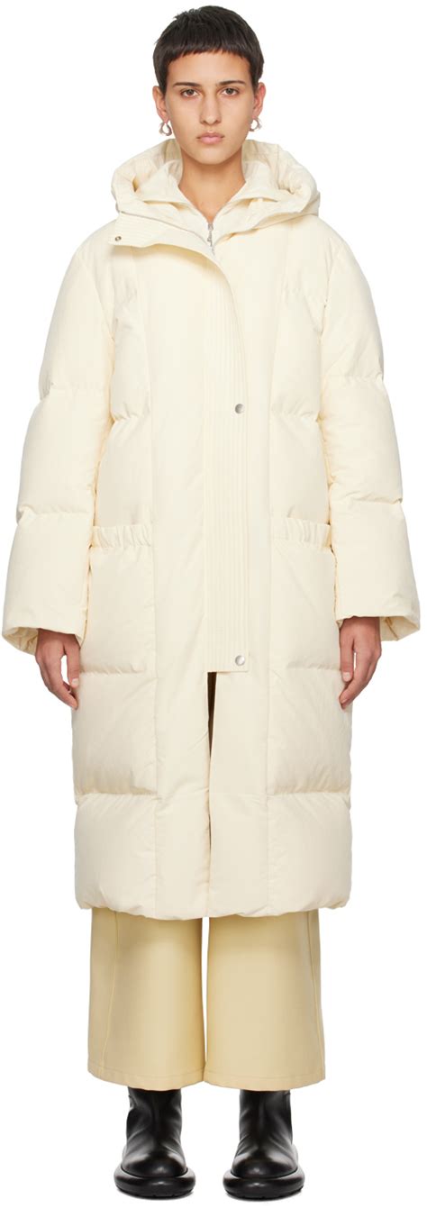 Jil Sander Yellow Quilted Down Coat Ssense