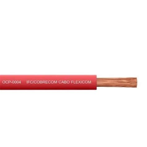 Cabo De Cobre Flexicom 750 Volts 10mm Vermelho 100 Metros 379580