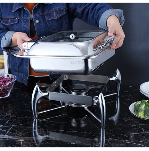 Buffet Server Hot Pot Food Warmer Electric Set Square Luxury Saving Dish Chafing Food Warmer