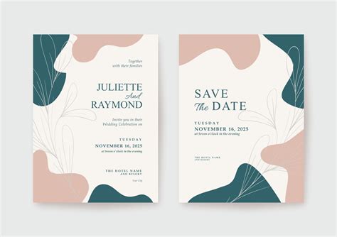 Elegant and minimalist wedding card template 3418786 Vector Art at Vecteezy