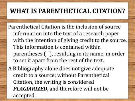 PPT - IN-TEXT CITATION MLA FORMAT (PARENTHETICAL CITATION) PowerPoint Presentation - ID:2675765