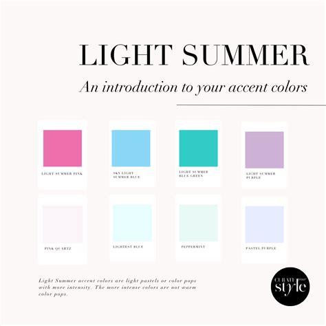 The light summer color palette – Artofit