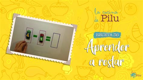 Receta 36 Juego de restas casero para niños La Cocina de Pilu YouTube