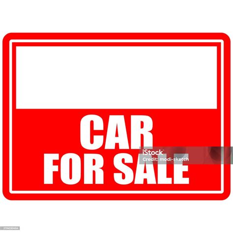 Car For Sale Sign And Sticker Vector Stock Illustration Download