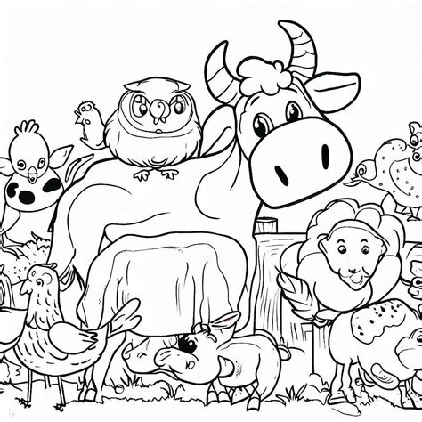 Desenhos De Animais De Fazenda Muito Fofos Para Colorir E Imprimir