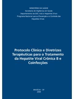 Protocolo Clínico e Diretrizes Terapêuticas para o protocolo cl