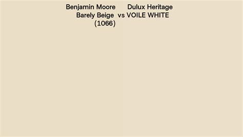 Benjamin Moore Barely Beige Vs Dulux Heritage Voile White Side