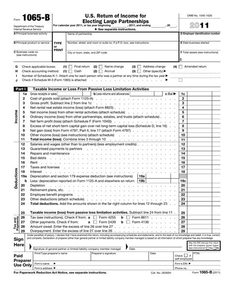 Form 1065 B ≡ Fill Out Printable Pdf Forms Online