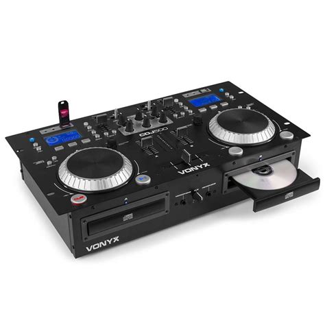 Vonyx Cdj500 Dual Dj Cd Mixer Combo With Built In Amplifier And Bluetooth Connectivity