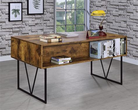 15 Best Ideas Natural and Black Wood Writing Desks