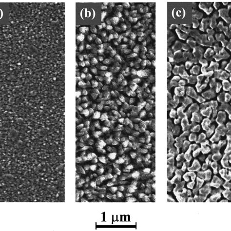 Scanning Electron Microscopy Photomicrographs Of Zn Y Films Deposited