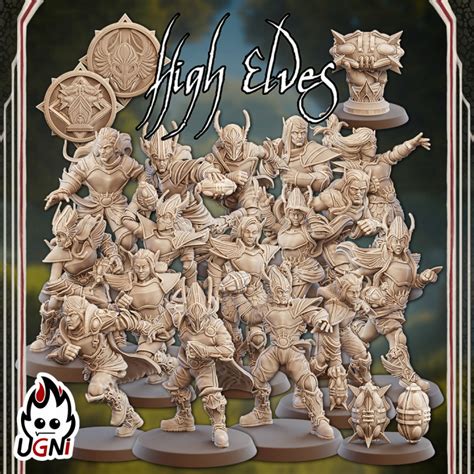 Descargar High Elves Team Regular Style De Ugni Miniatures