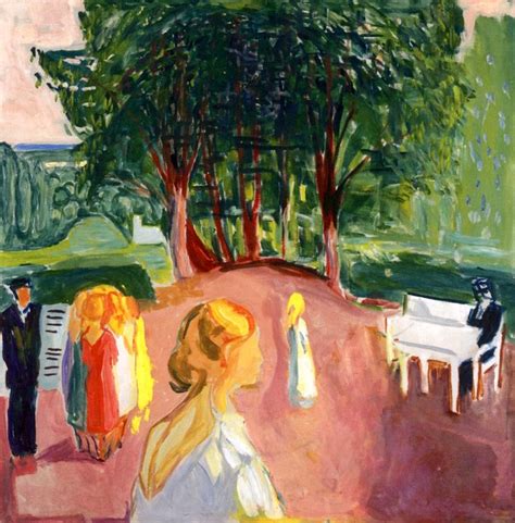 Flirting In The Park Edvard Munch Peinture Classique