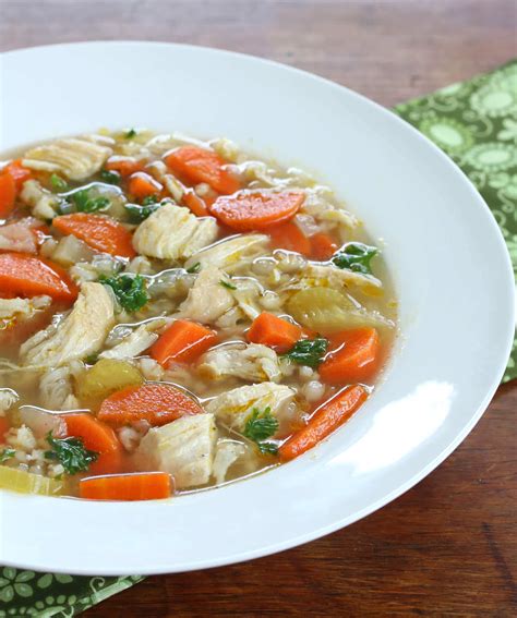 Chicken Barley Soup The Daring Gourmet