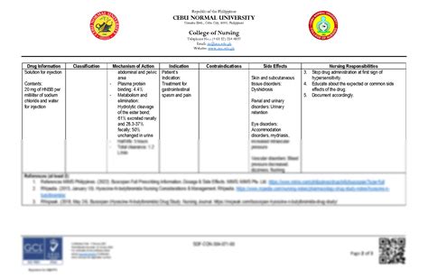 Solution Nursing Pharmacology Medical Surgical Nursing Drug Study