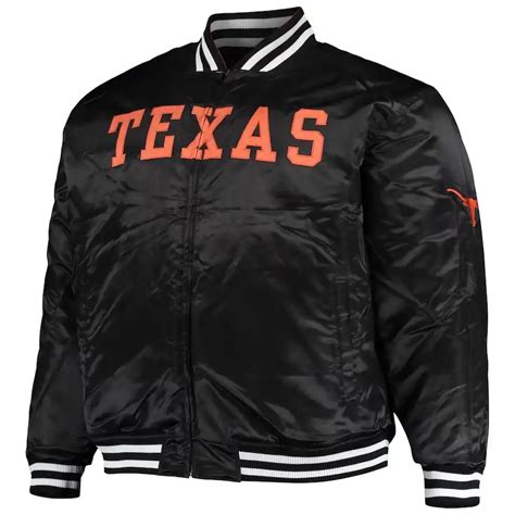 Texas Longhorns Orange Black Satin Jacket