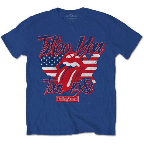 The Rolling Stones 'Tattoo You Americana' (Blue) T-Shirt | Eyesore Merch