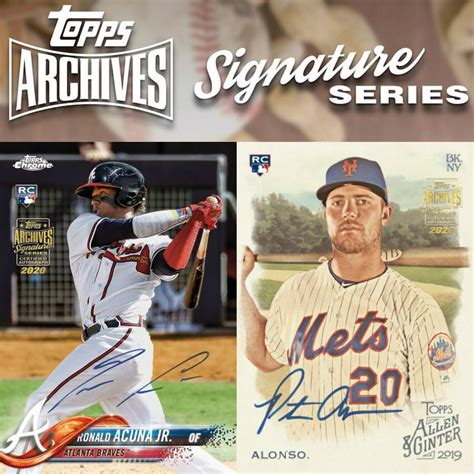 Topps Archives Signature Series Active Checklist Set Info Boxes