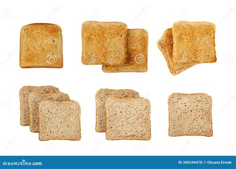 Whole Grain Healthy Sandwich Bread Square Slices Isolated Supermarket