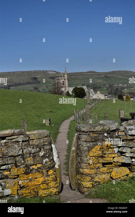 Paved Footpath Squeeze Stile St Margarets Church Hawes Wensleydale