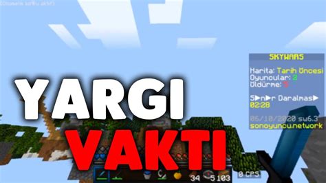 YARGI VAKTİ minecraft sonoyuncu skywars YouTube