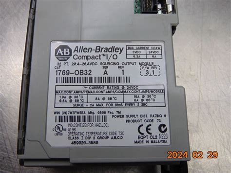 Allen Bradley 1769 Ob32 1769 0b32 Compact Io Output Module Dc Micro